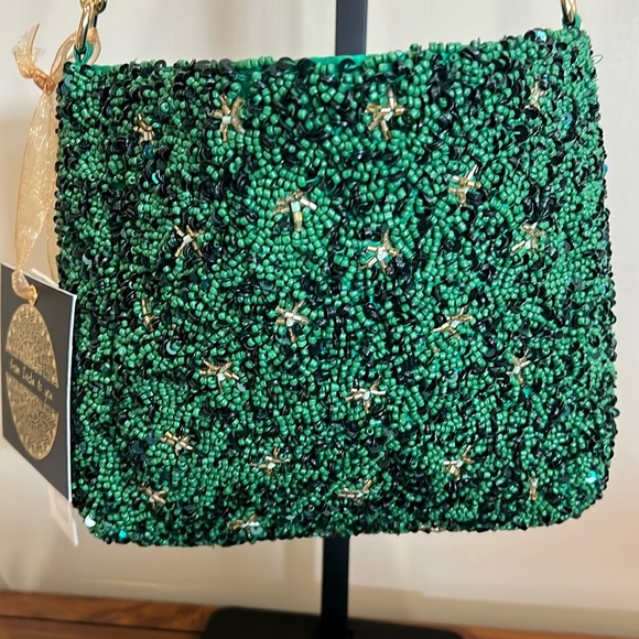 From India To You | Green Beaded “Go Team” Shoulder Bag - Picture 11 of 14